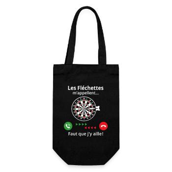 Les fléchettes m'appellent faut que j'y aille - Sac à bouteille - noir - Devant