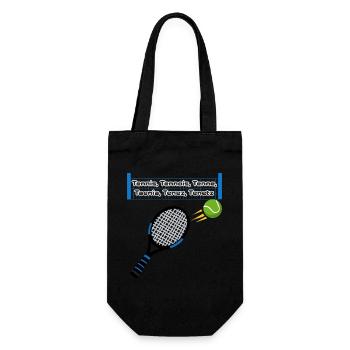 Etymologie: Tennis - Geschenkbeutel für Flaschen - Schwarz - Vorne