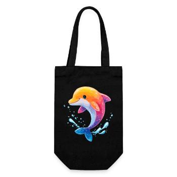 Colored Dolphin Spritz - Gift Bag for Bottles - black - Front