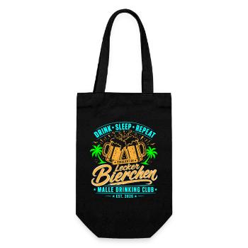 Malle 2026 Lecker Bierchen Malle Drinking Club - Geschenkbeutel für Flaschen - Schwarz - Vorne