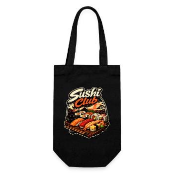 Club de sushi design pour amateurs de cuisine japonaise - Sac à bouteille - noir - Devant