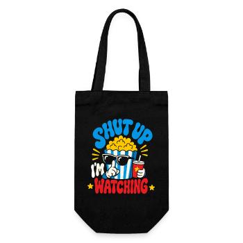 Shut Up I'm Watching Movies - Geschenkbeutel für Flaschen - Schwarz - Vorne