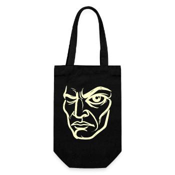 Abstract portrait "The Observer" - Gift Bag for Bottles - black - Front