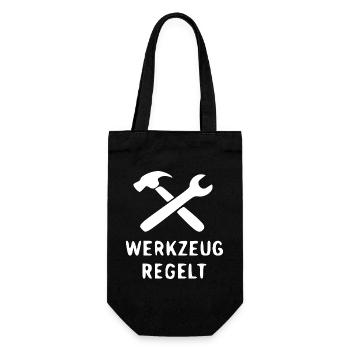 Werkzeug Regelt Hammer Schraubenschlüssel - Geschenkbeutel für Flaschen - Schwarz - Vorne