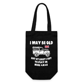 I_Got_to_Play_4x4 - Gift Bag for Bottles - black - Front