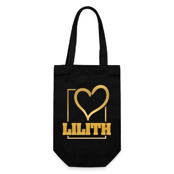 Nom de fille Lilith - Sac à bouteille - noir - Devant