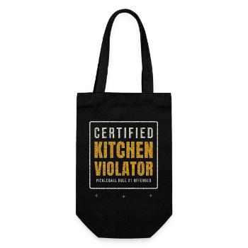 Certified Kitchen Violator Pickleball - Gift Bag for Bottles - black - Front