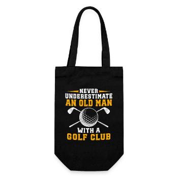 Ne jamais sous-estimer un vieil homme avec un club de golf - Sac à bouteille - noir - Devant