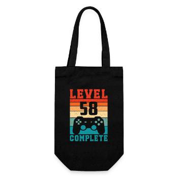 58e anniversaire Niveau 58 Joueur complet 58 ans - Sac à bouteille - noir - Devant