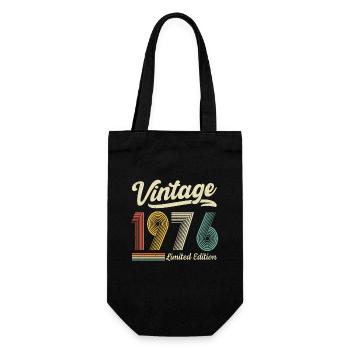 Vintage 1976 Limited Edition 50th Birthday - Gift Bag for Bottles - black - Front