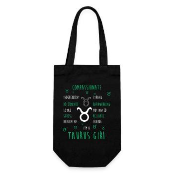 Zodiac sign Taurus - Gift Bag for Bottles - black - Front