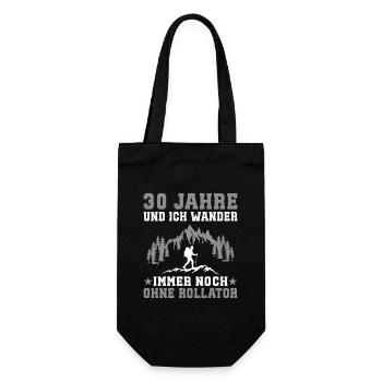 30 Jahre alt Geburtstag Berge wander 30 wandern - Geschenkbeutel für Flaschen - Schwarz - Vorne