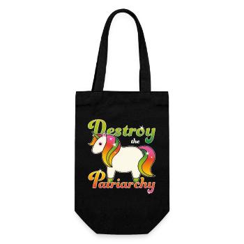 Destroy the Patriarchy - Geschenkbeutel für Flaschen - Schwarz - Vorne