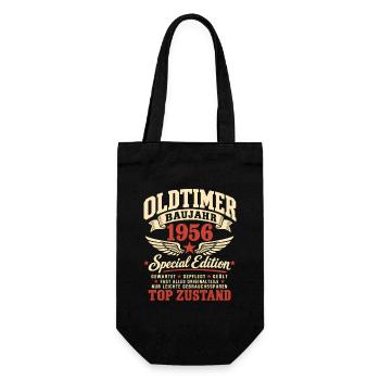 70. Geburtstag Mann Frau 70 Jahre Deko 1956 - Geschenkbeutel für Flaschen - Schwarz - Vorne