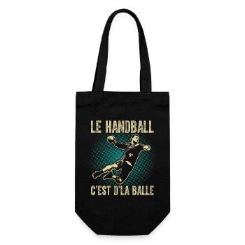 Le handball c'est d'la balle - Sac à bouteille - noir - Devant