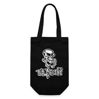 St Pauli Skull Graffiti - Geschenkbeutel für Flaschen - Schwarz - Vorne