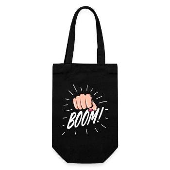 Strip Pop with female fist - Gift Bag for Bottles - black - Front