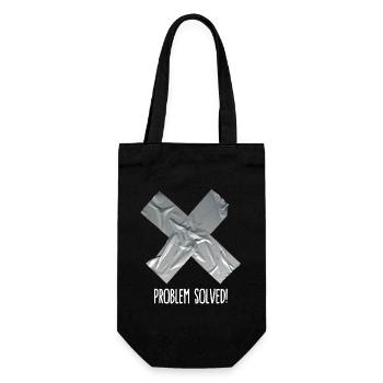 Problem solved (place on black item) - Gift Bag for Bottles - black - Front