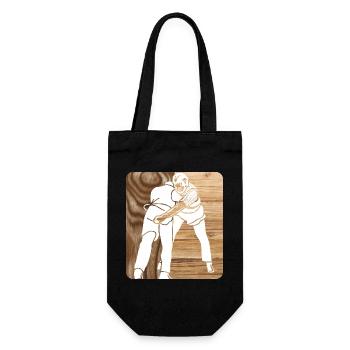 Hosenlupf Scgwingen Schwinger sind aus hartem Holz - Geschenkbeutel für Flaschen - Schwarz - Vorne