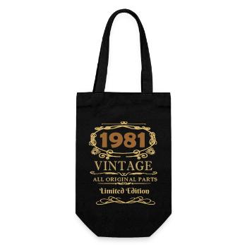 1981 Vintage Original Parts - Geschenkbeutel für Flaschen - Schwarz - Vorne