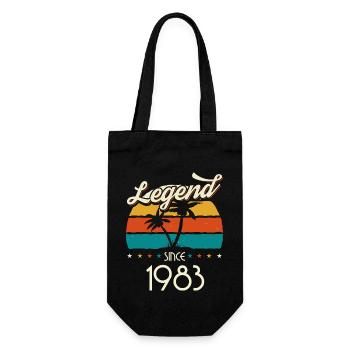 Vintage 1983 83 Birthday Retro Vintage Gift - Gift Bag for Bottles - black - Front