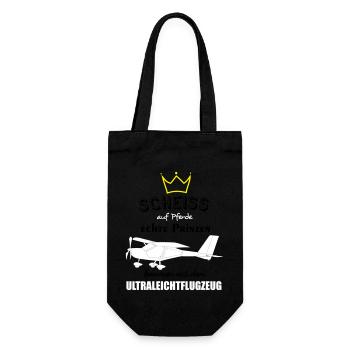 a22 Flugzeug Pilot Flieger Ultraleichtflugzeug UL - Geschenkbeutel für Flaschen - Schwarz - Vorne