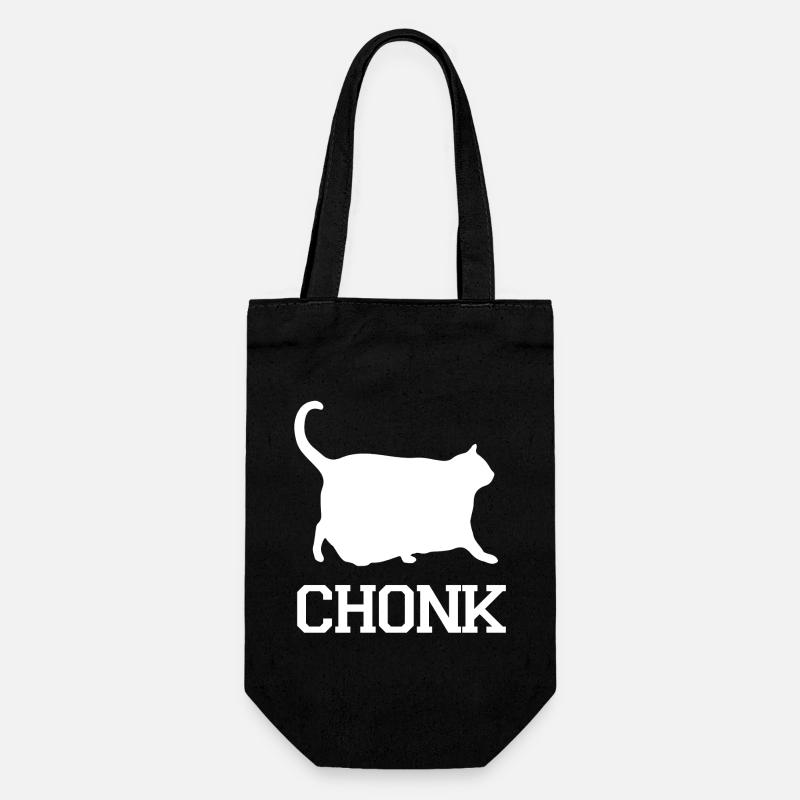 Cat chonk - Gift Bag for Bottles - black