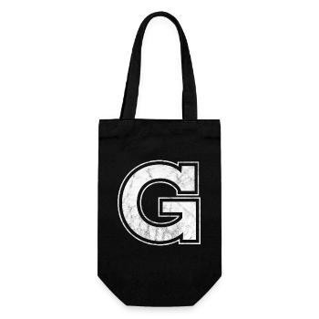Buchstabe G - Geschenkbeutel für Flaschen - Schwarz - Vorne