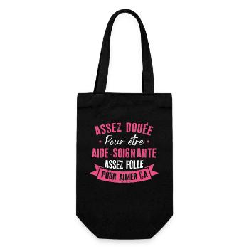 Assez douée pour devenir aide-soignante - Sac à bouteille - noir - Devant