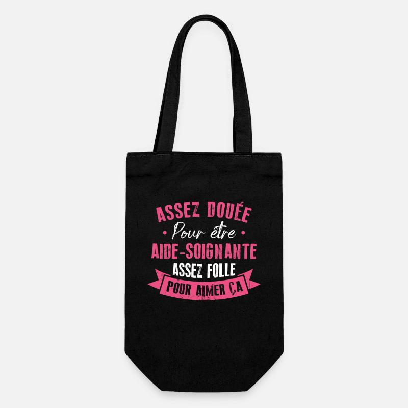 Assez douée pour devenir aide-soignante - Sac à bouteille - noir