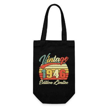 Cadeau D'anniversaire Vintage 1946 Édition Limitée - Sac à bouteille - noir - Devant