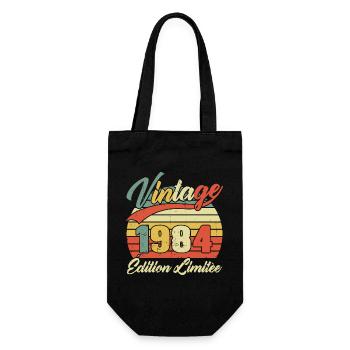 Cadeau D'anniversaire Vintage 1984 Édition Limitée - Sac à bouteille - noir - Devant