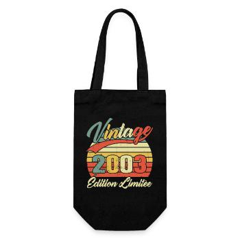Cadeau D'anniversaire Vintage 2003 Édition Limitée - Sac à bouteille - noir - Devant