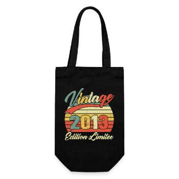 Cadeau D'anniversaire Vintage 2013 Édition Limitée - Sac à bouteille - noir - Devant