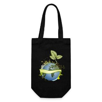 in the earth unfolds with banner - Gift Bag for Bottles - black - Front