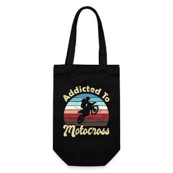 Motocross - Geschenkbeutel für Flaschen - Schwarz - Vorne