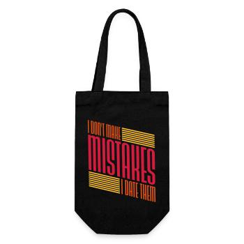 Date Mistakes Quote Logo - Gift Bag for Bottles - black - Front