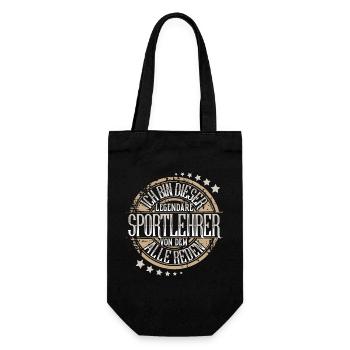 Sportlehrer - Geschenkbeutel für Flaschen - Schwarz - Vorne