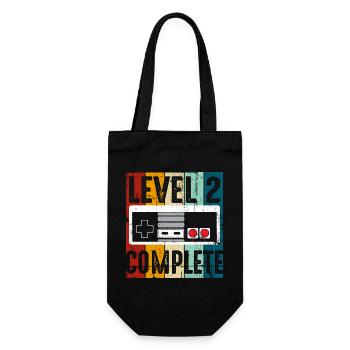 Level 2 Complete Retro Console - Gift Bag for Bottles - black - Front
