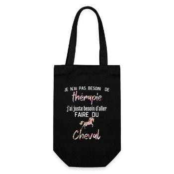 Thérapie Cheval - Sac à bouteille - noir - Devant