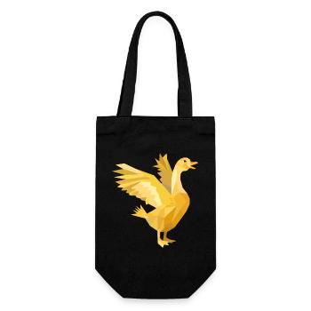 A golden goose as a rich symbol - Gift Bag for Bottles - black - Front