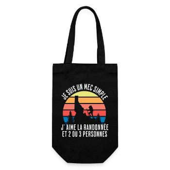 Randonnée humour randonneur cadeau rando homme. - Sac à bouteille - noir - Devant