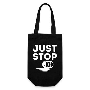 Just Stop Oil, Ecology, Oil - Gift Bag for Bottles - black - Front