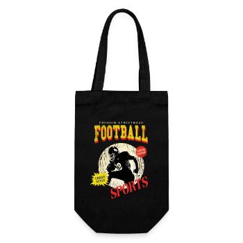American Football Spieler Vintage Retro USA Sport - Geschenkbeutel für Flaschen - Schwarz - Vorne