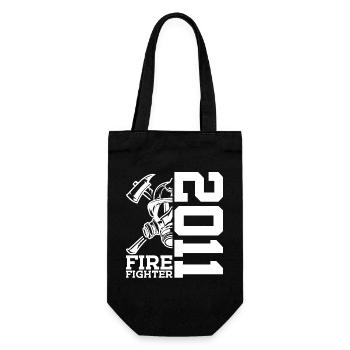 FIRE BRIGADE 15TH BIRTHDAY 2011 FIREFIGHTER - Gift Bag for Bottles - black - Front