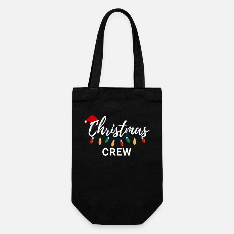 Weihnachts-Crew - Geschenkbeutel für Flaschen - Schwarz