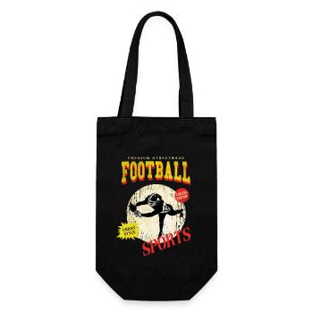 American Football Spieler Vintage Retro USA Sport - Geschenkbeutel für Flaschen - Schwarz - Vorne