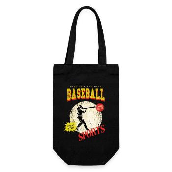 Baseball Baseball Player USA Sport Vintage Retro - Gift Bag for Bottles - black - Front