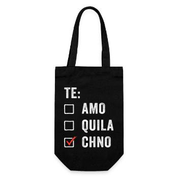 Te Amo Tequila Techno Rave Festival Electro Raver - Gift Bag for Bottles - black - Front