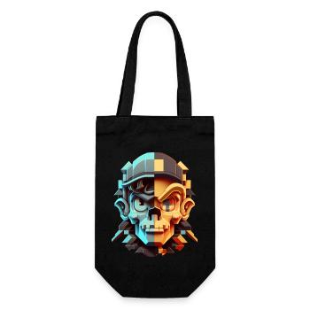 Dude 8bit Pixelart - Gift Bag for Bottles - black - Front
